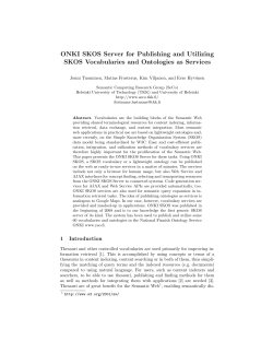 ONKI SKOS Server for Publishing and Utilizing SKOS Vocabularies