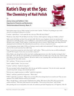 Katie`s Day at the Spa - National Center for Case Study Teaching in