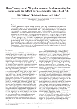 Runoff management: Mitigation measures for disconnecting flow
