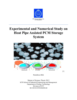 Experimental and Numerical Study on Heat Pipe Assisted PCM