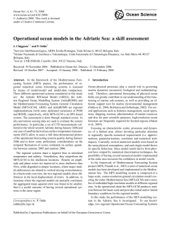 Operational ocean models in the Adriatic Sea: a