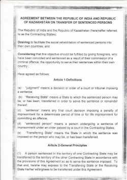 (d) "sentenced person" means a person undergoing a sentence of