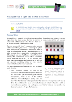 Nanoparticles - nanolab