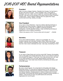 2016-2017 HSC Board Representatives