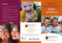 Today I learned about Down syndrome