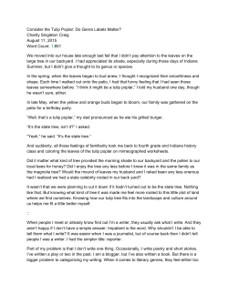 Consider the Tulip Poplar: Do Genre Labels Matter? Charity