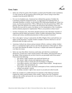 Essay Topics - St. Mary`s University School of Law