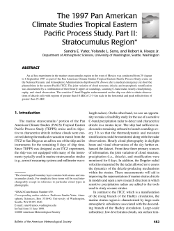 The 1997 Pan American Climate Studies Tropical Eastern Pacific