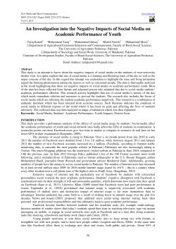 An Investigation into the Negative Impacts of Social Media on