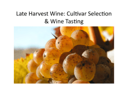 Late Harvest Wine - University of Kentucky