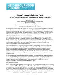 Canada`s Income Polarization Trend: