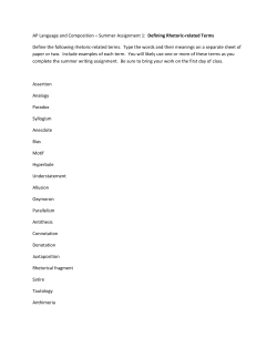 AP Language and Composition Definitions