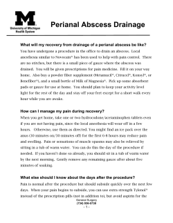 Perianal Abscess Drainage - Michigan Medicine