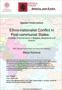 Ethno-nationalist Conflict in Post