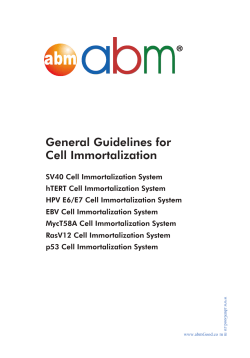 General Guidelines for Cell Immortalization