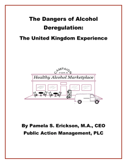 The Dangers of Alcohol Deregulation: The United Kingdom