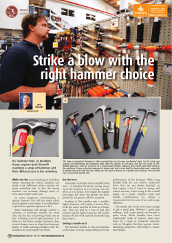 Strike a blow with the right hammer choice