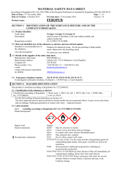 Material Safety Data Sheet