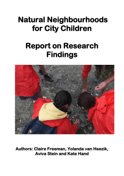 Natural Neighbourhoods for City children