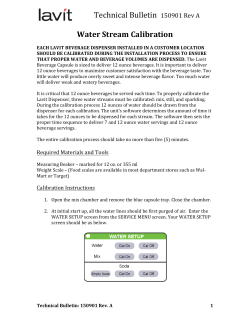 Technical Bulletin 150901 Rev A Water Stream
