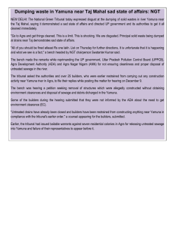 Dumping waste in Yamuna near Taj Mahal sad state