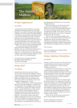 The Hobbit`s Mailbox - Singapore Medical Association