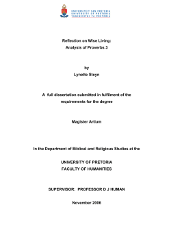 Analysis of Proverbs 3 by