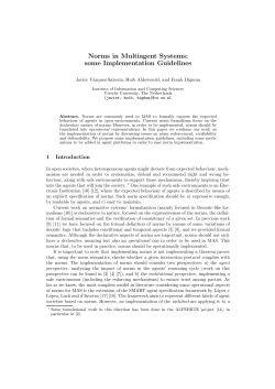 Norms in Multiagent Systems: some Implementation Guidelines