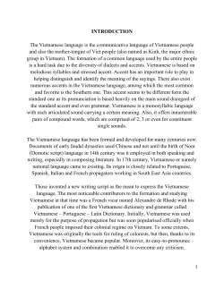 1 INTRODUCTION The Vietnamese language is the communicative
