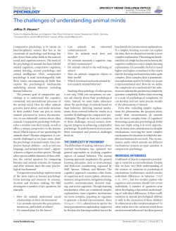The challenges of understanding animal minds