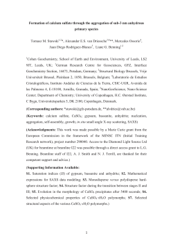 1 Formation of calcium sulfate through the aggregation of sub