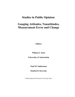Studies in Public Opinion - UT College of Liberal Arts