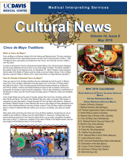 Cinco de Mayo Traditions Medical Interpreting Services Volume 14