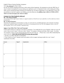 English II Honors Summer Reading Assignment Text: The Alchemist