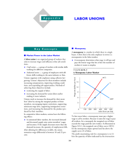 Appendix LABOR UNIONS