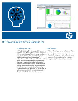 HP ProCurve Identity Driven Manager 3.0