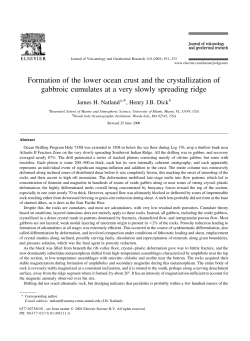 Formation of the lower ocean crust and the crystallization of
