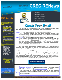 June 2013 - Georgia Real Estate Commission