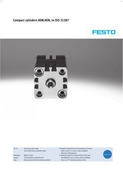Compact cylinders ADN/AEN, to ISO 21287