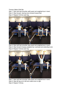 Thoracic Matrix With Bar Step 1: Start with feet shoulder width apart