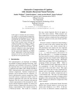 Abstractive Compression of Captions with Attentive