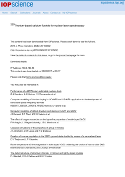 229Thorium-doped calcium fluoride for nuclear laser spectroscopy