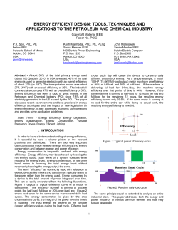 energy efficient design: tools, techniques and applications to the