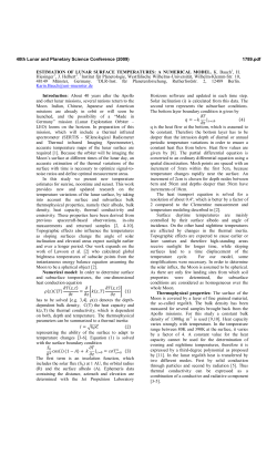 ESTIMATION OF LUNAR SURFACE TEMPERATURES: A