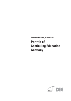 Portrait of Continuing Education Germany
