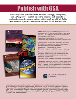 GSA`s top-rated journals&mdash;GSA Bulletin, Geology, Geosphere, and