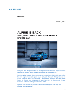 alpine is back - Renault Media