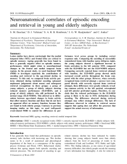 Neuroanatomical correlates of episodic encoding and retrieval in