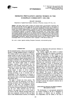 smoking prevalence among women in the european community