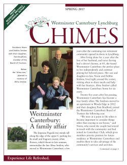 Chimes: March 2017 - Westminster Canterbury Lynchburg